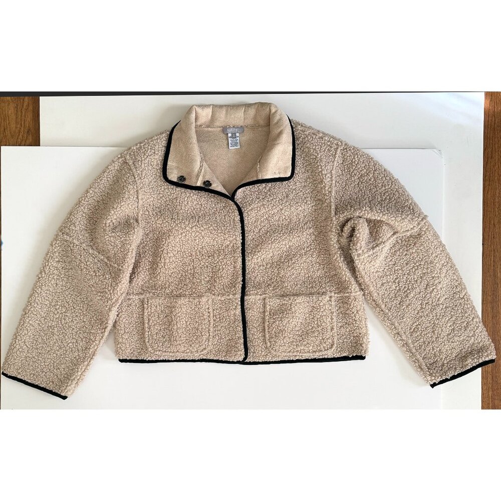 Habitat Reversible Fleece Cropped Jacket Size Medium